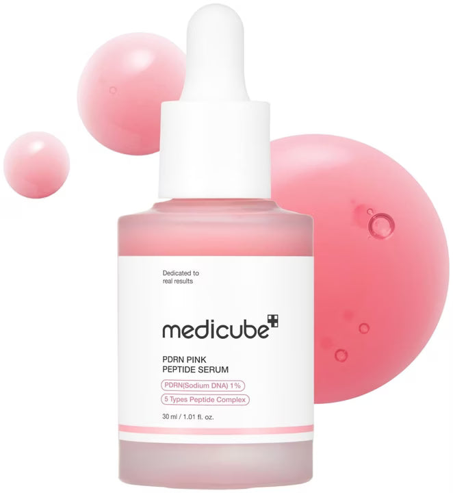 Medicube PDRN Peptide Serum bottle with dropper – firming peptide and PDRN repair serum