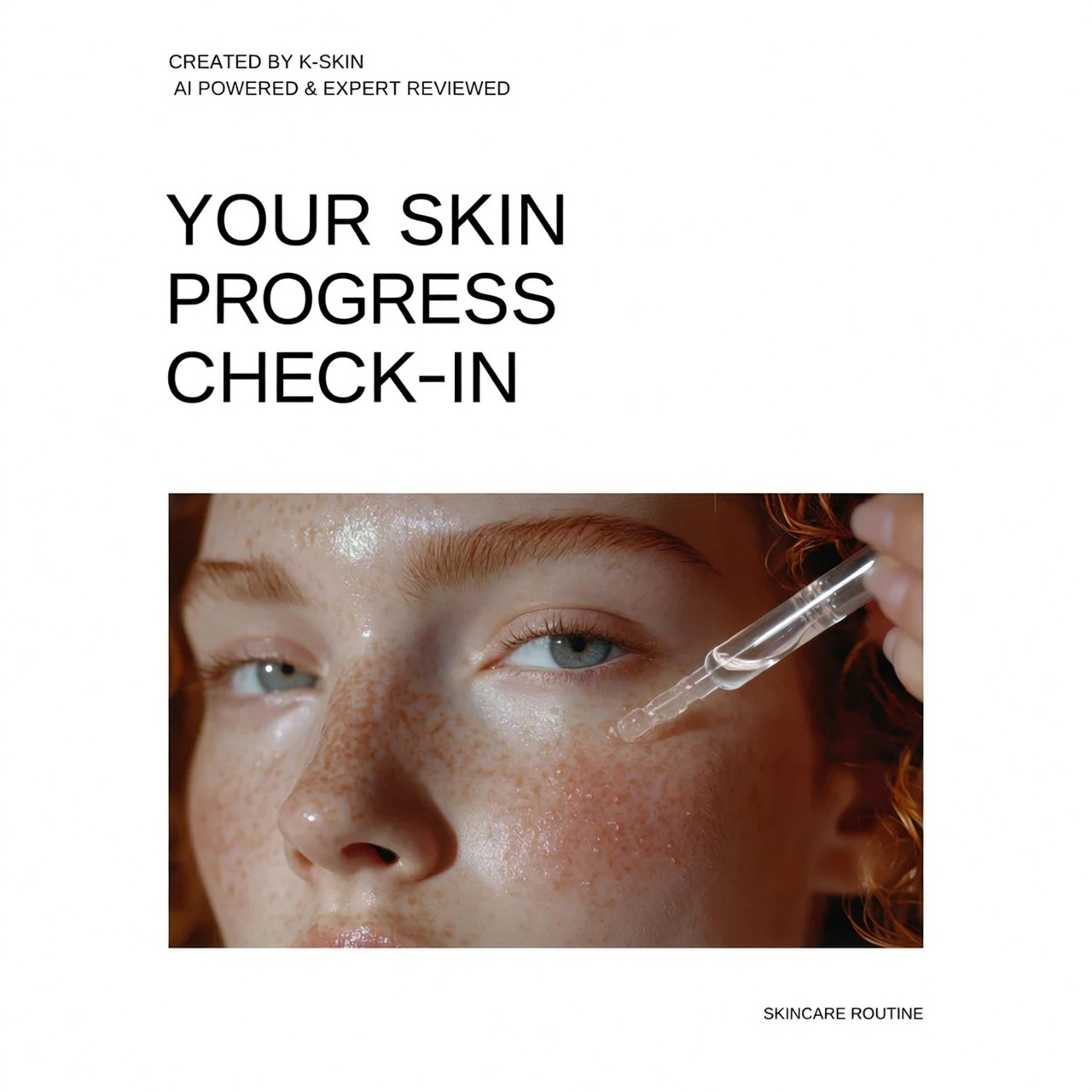 AI-powered personalized skin progress check-in evaluating facial skin condition and skincare routine results