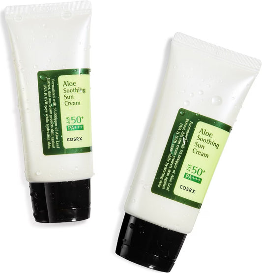 COSRX Aloe Soothing Sun Cream SPF50+ PA+++ – calming and moisturizing sun cream for sensitive skin