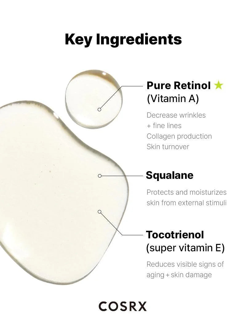 COSRX Retinol 0.5 Oil – key ingredients and benefits